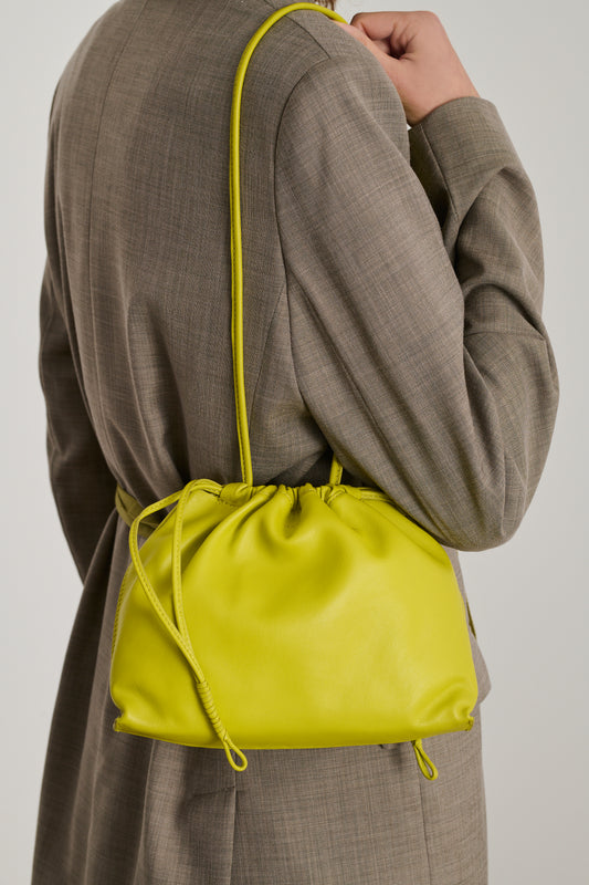 Sac Suzette - Jaune Néon - Cuir - Femme