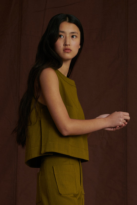 Top Pampa - Kaki - Coton - Femme