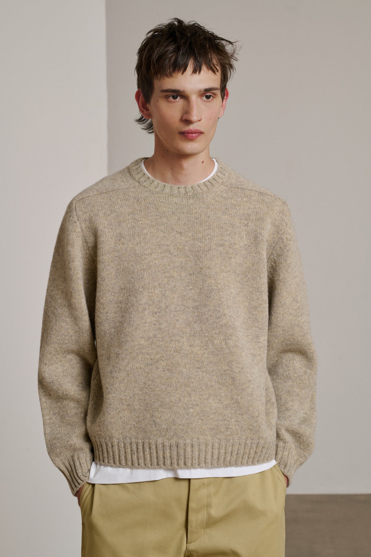 Pull Isamu - Beige - Laine - Homme vue 1