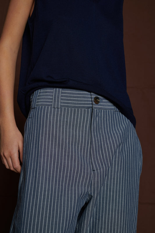 Pantalon Alouette - Bleu Nuit - Coton - Femme