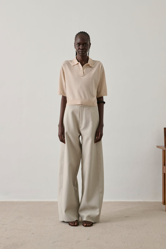 Polo Elton - Rose Poudre - Laine mérinos - Femme