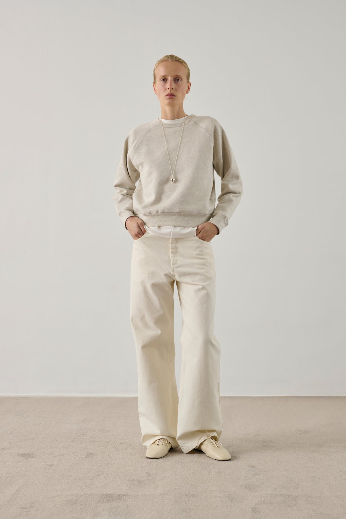 Sweatshirt Artemis - Gris Clair Chiné - Coton - Femme vue 2