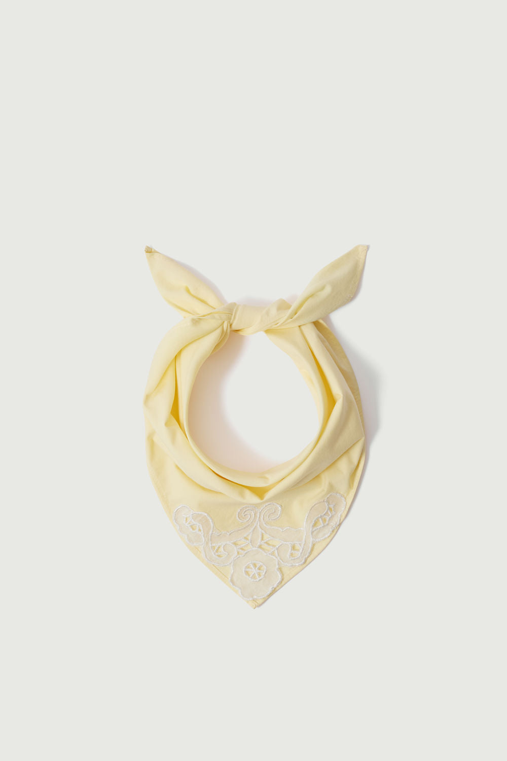 Foulard Hinaya - Jaune Pâle - Coton - Femme vue 2